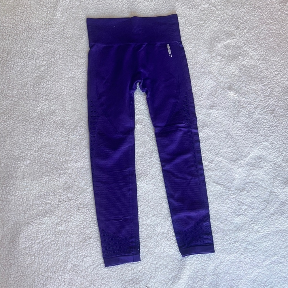 Gymshark Purple Athletic Leggings with Tapered Fit